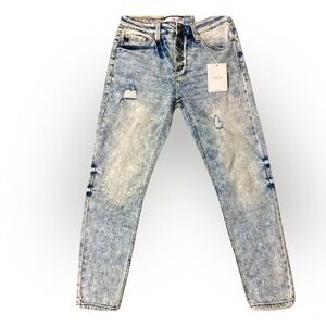 NWT KanCan High rise ankle skinny ripped Jeans Acid washed size 9/28